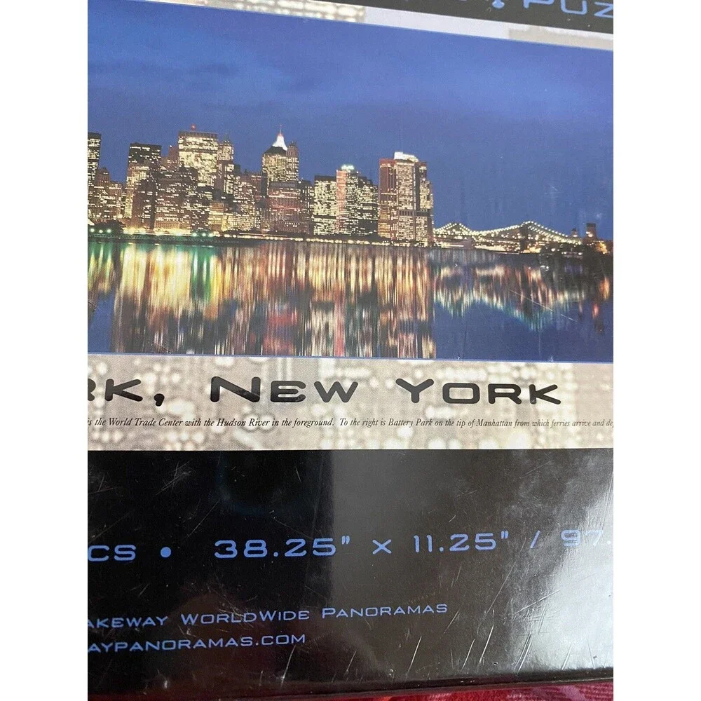 New York City Skyline Panoramic Jigsaw Puzzle Twin Towers 765 Piece Sealed